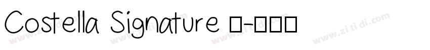 Costella Signature 语字体转换